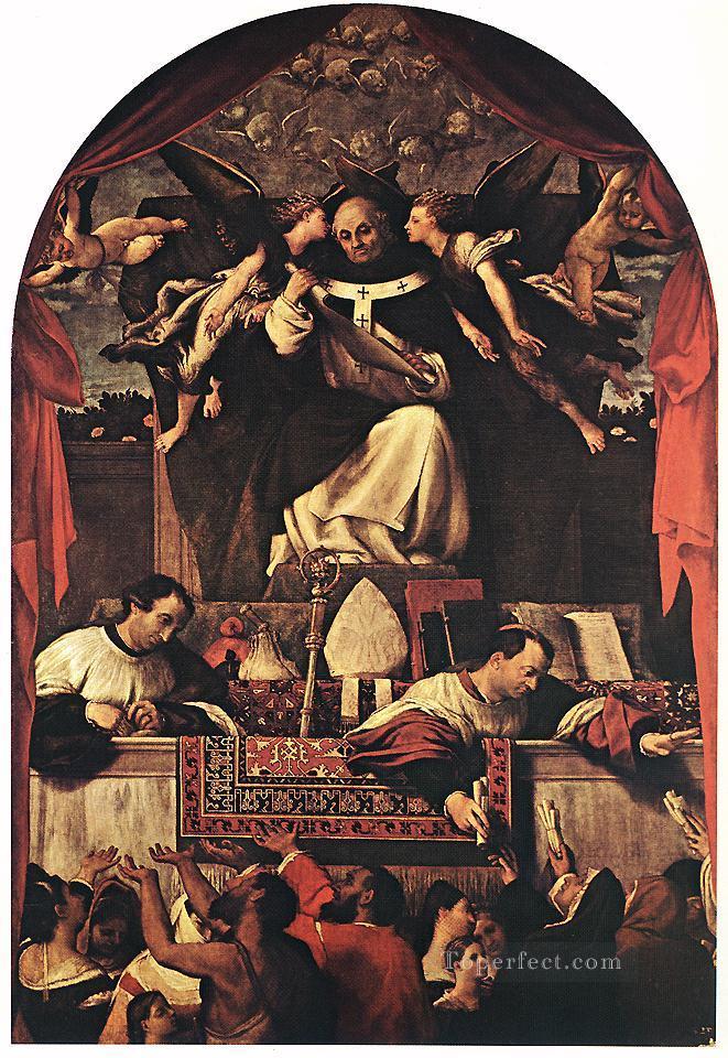 La limosna de San Antonio 1542 Renacimiento Lorenzo Lotto Pintura al óleo